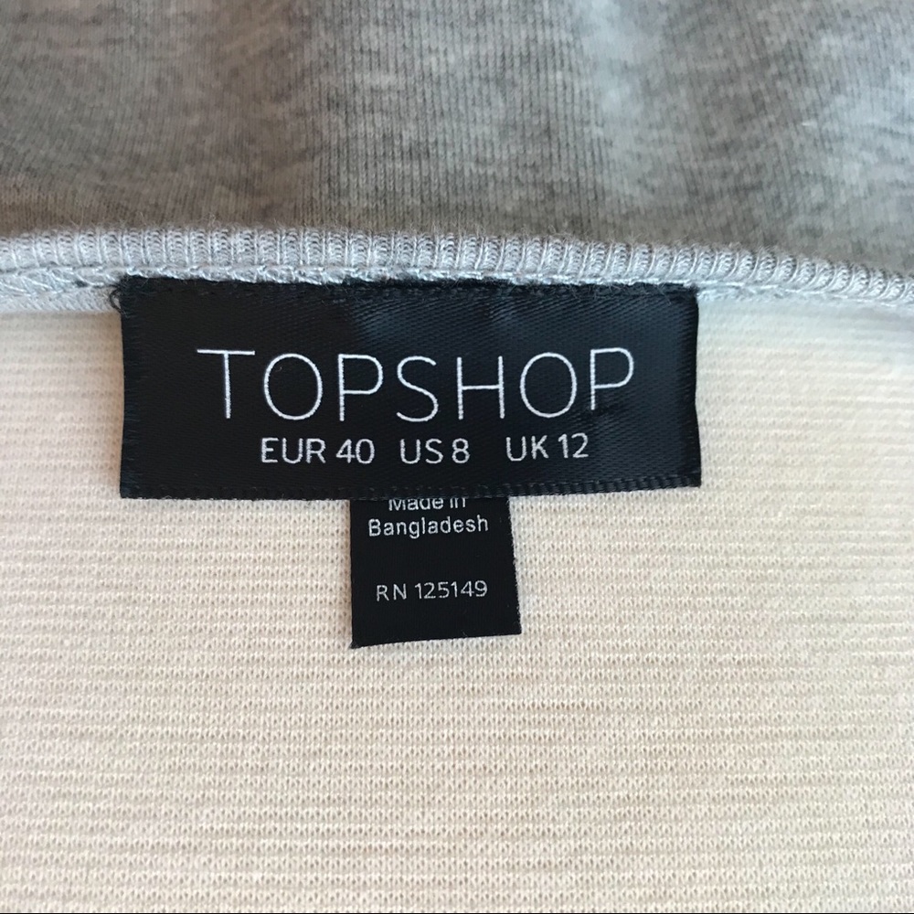 TopShop Grey Body-Con Midi Dress Nordstrom NWOT - Picture 7 of 7